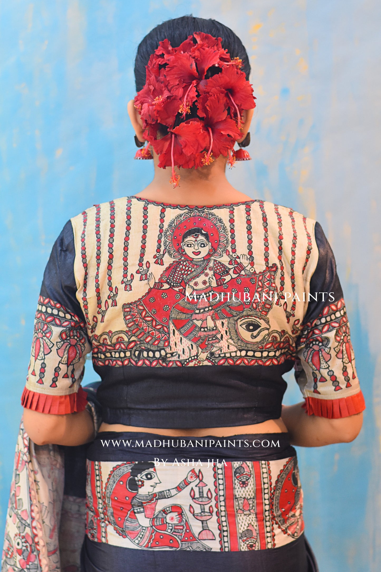 SHAMBHAVI Hand-painted Tussar Silk Saree