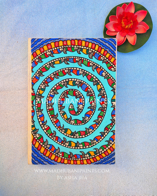 Ocean Hand-painted Madhubani Diary