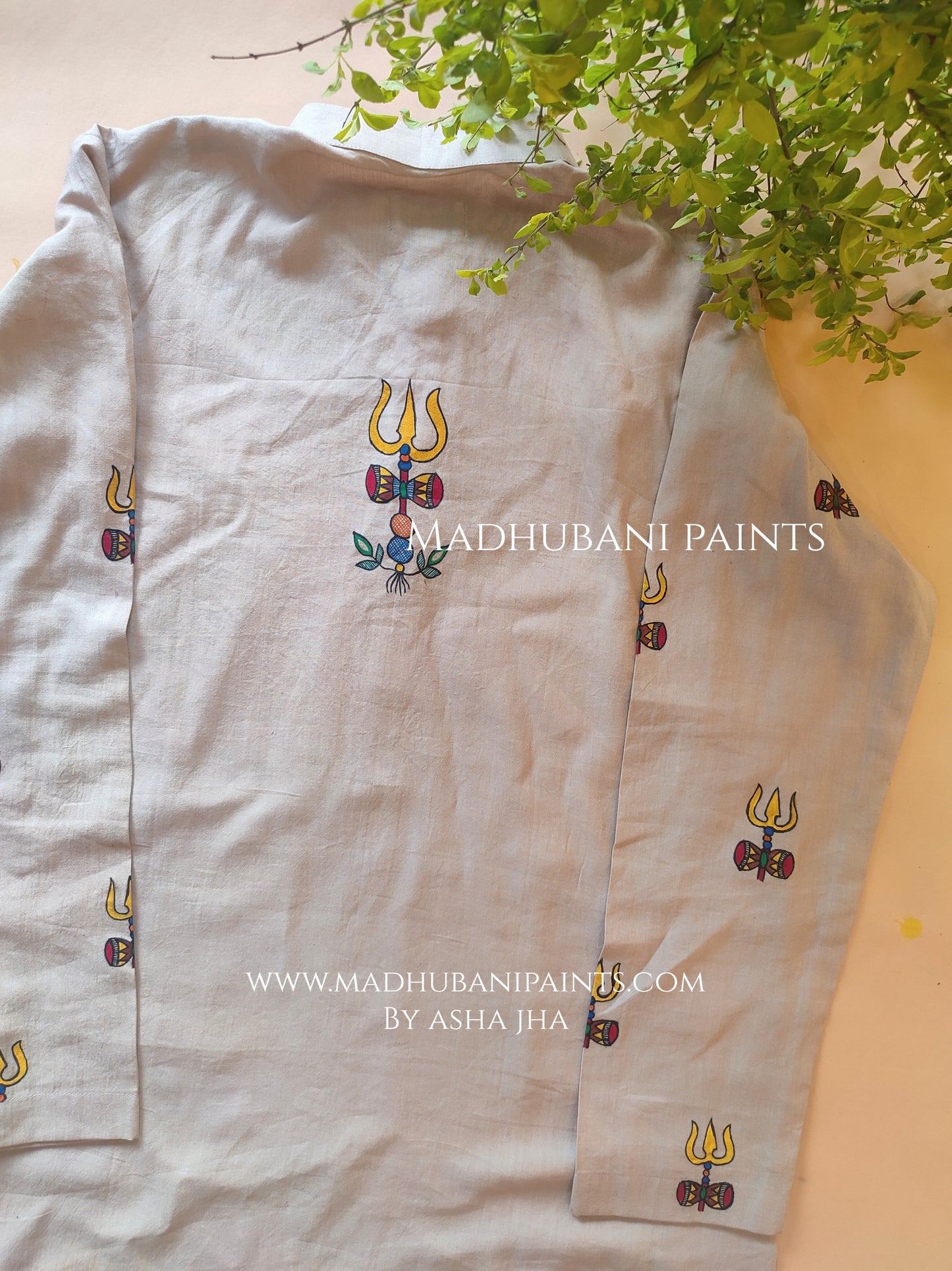 KAAL BHAIRAV Hand-painted Handloom Men's Cotton Kurta