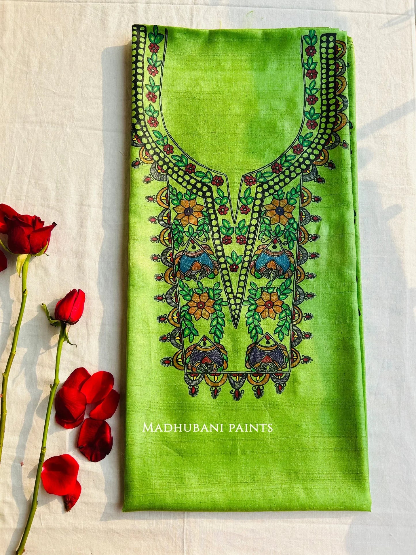Vasant Vatika Tussar Silk Unstitched Kurta