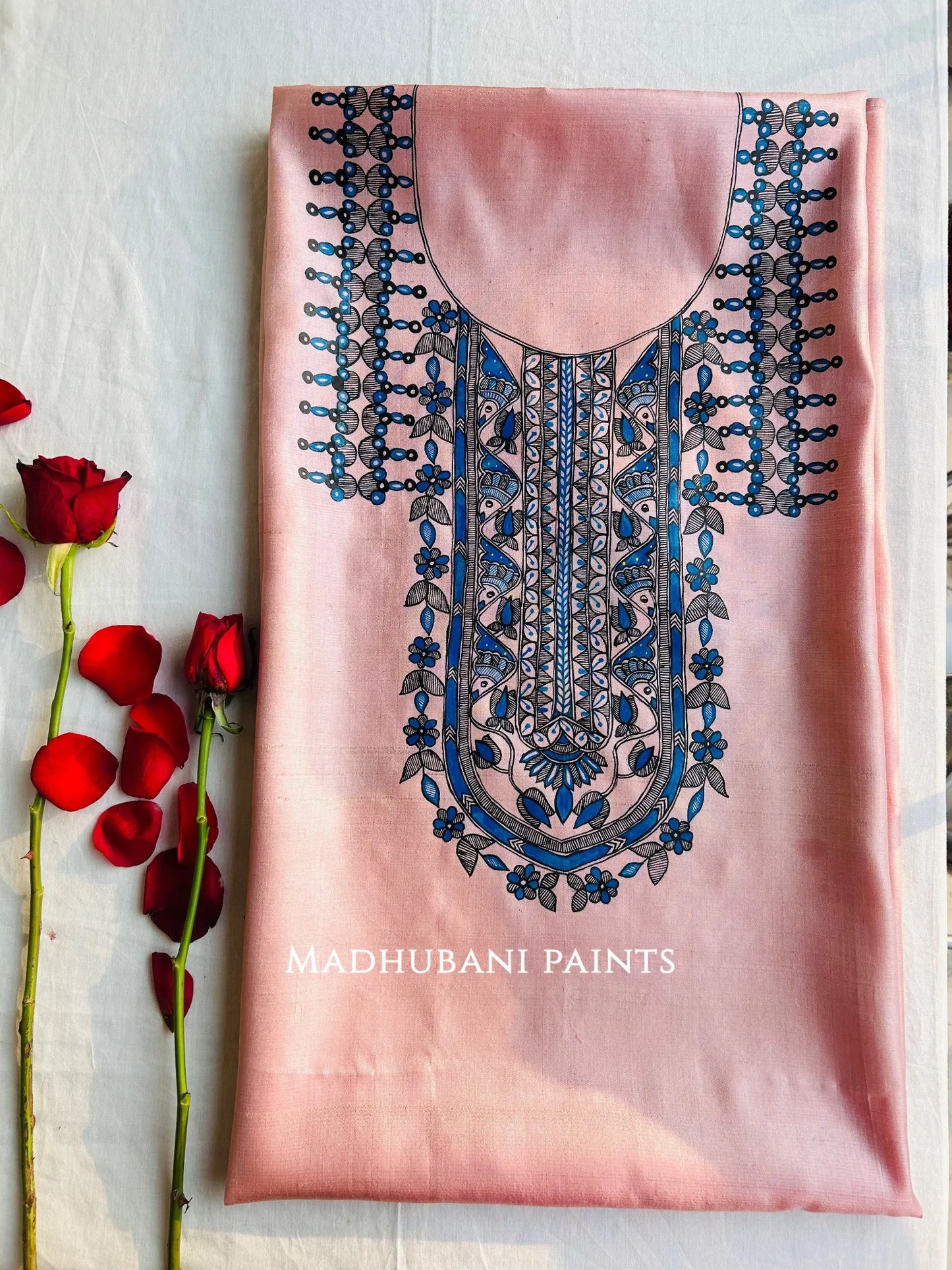 Matsya Vihar Tussar Silk Unstitched Kurta