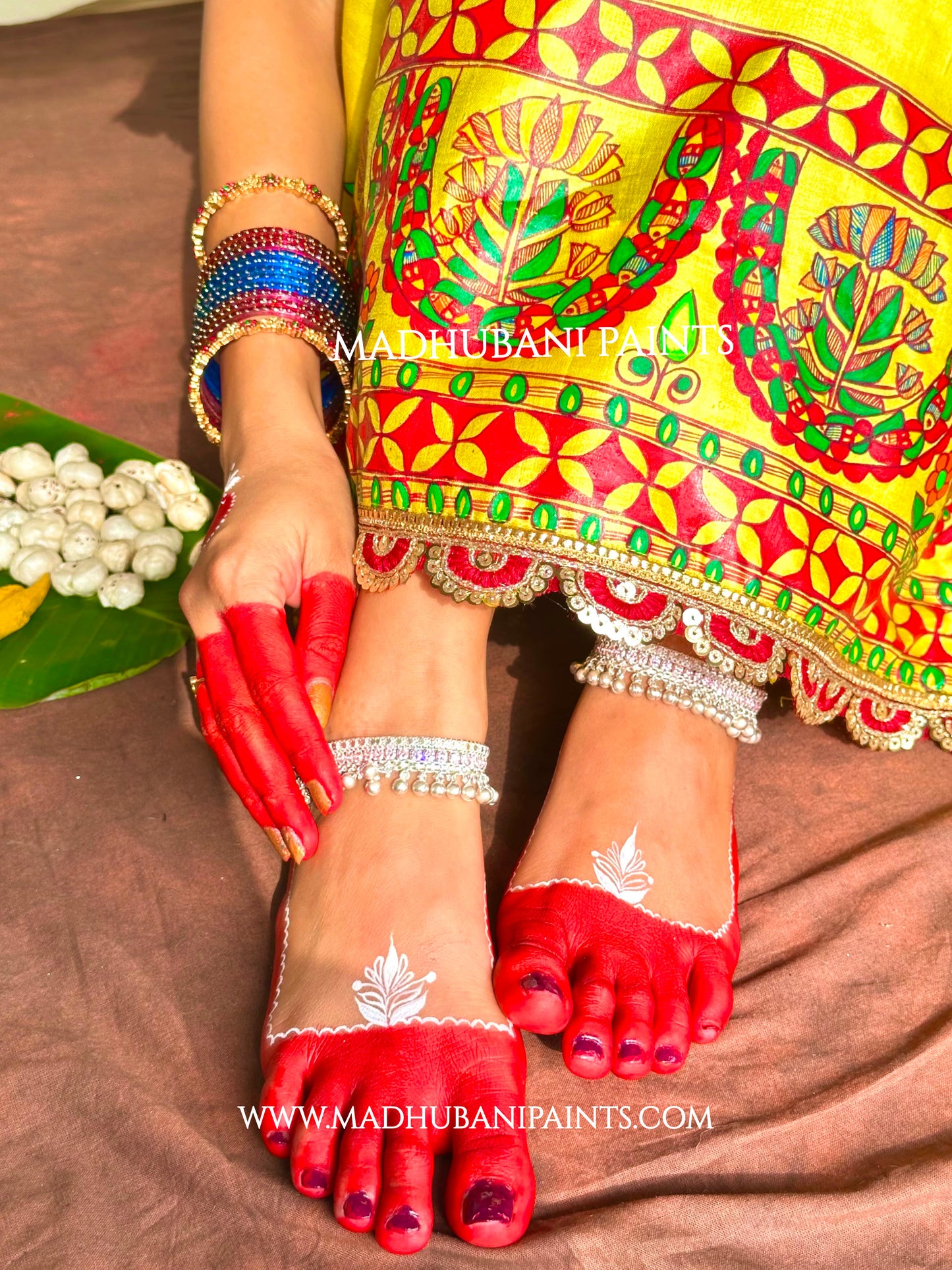 UPNAYAN Hand-painted Madhubani Tussar Silk Saree