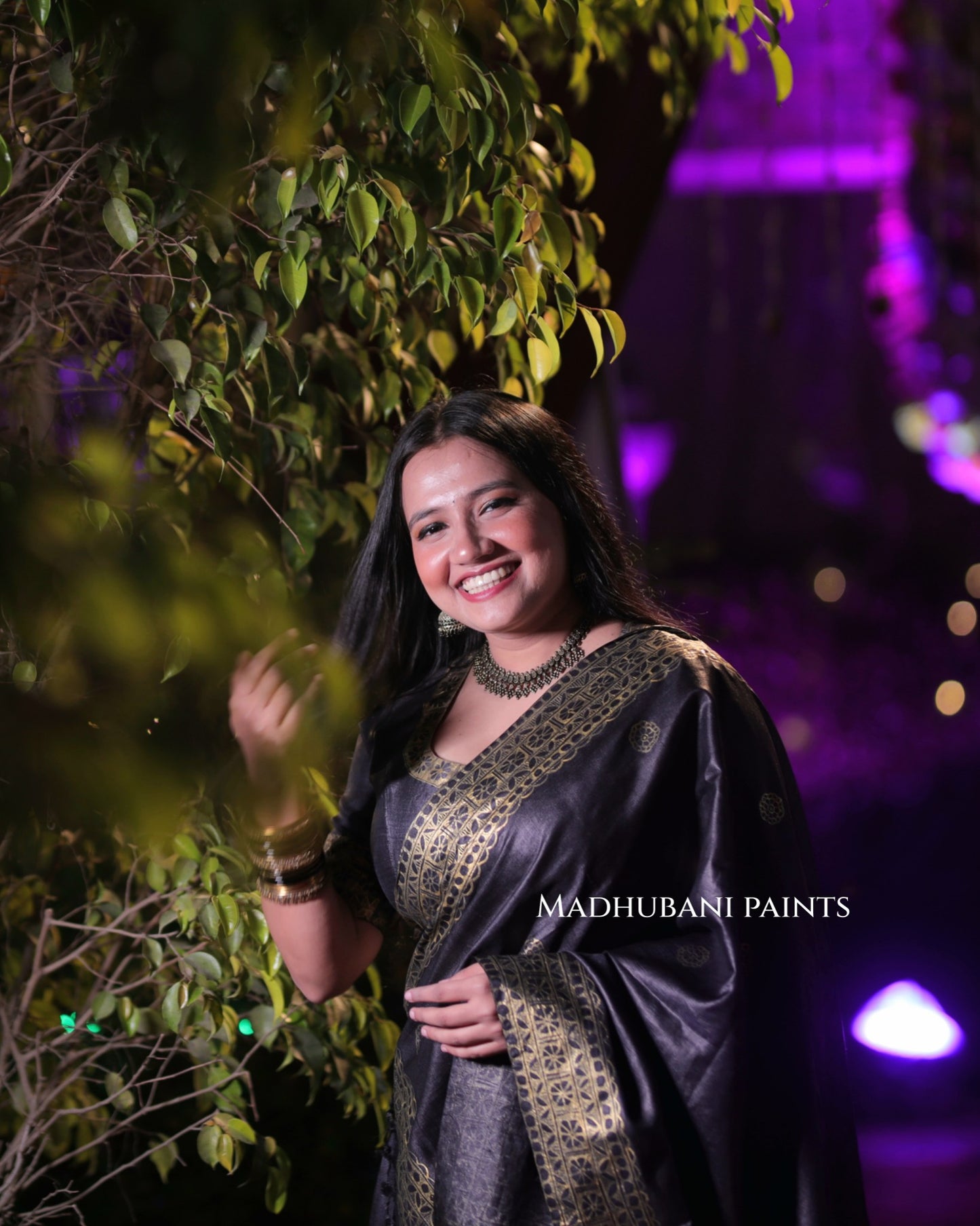 MANOHAR SANGEET Hand-painted Madhubani Lehnga