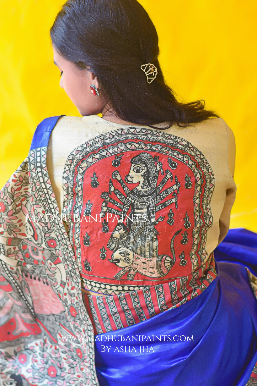 BHAGWATI Hand-painted Tussar Silk Blouse