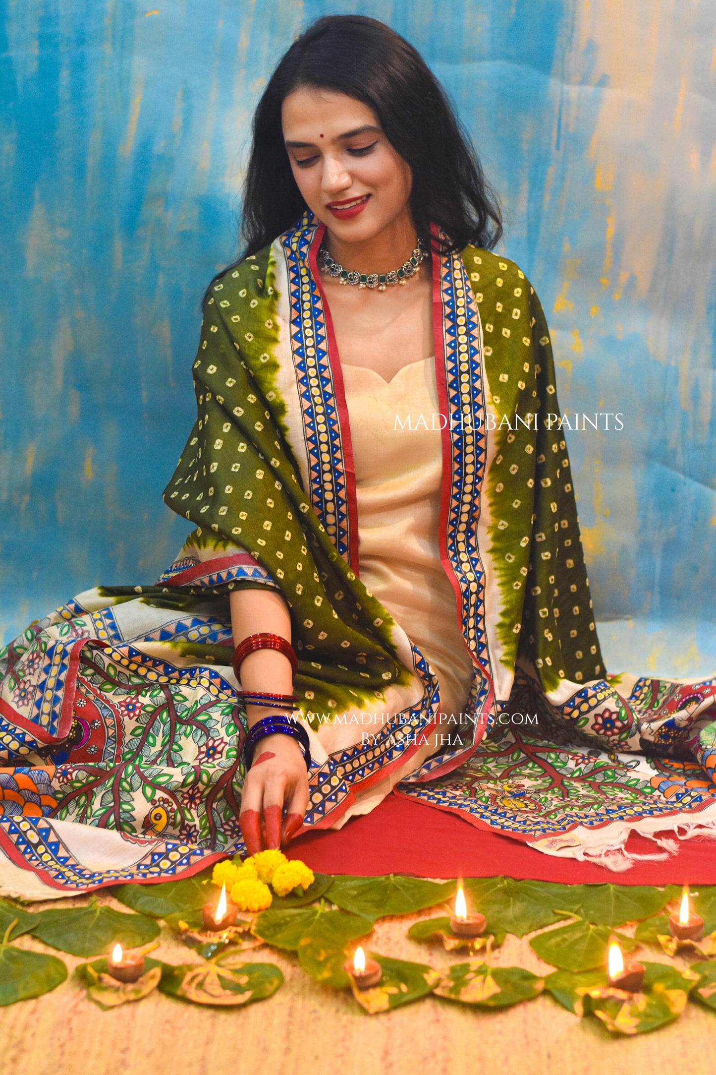 Hariyali Radha Raman Dupatta