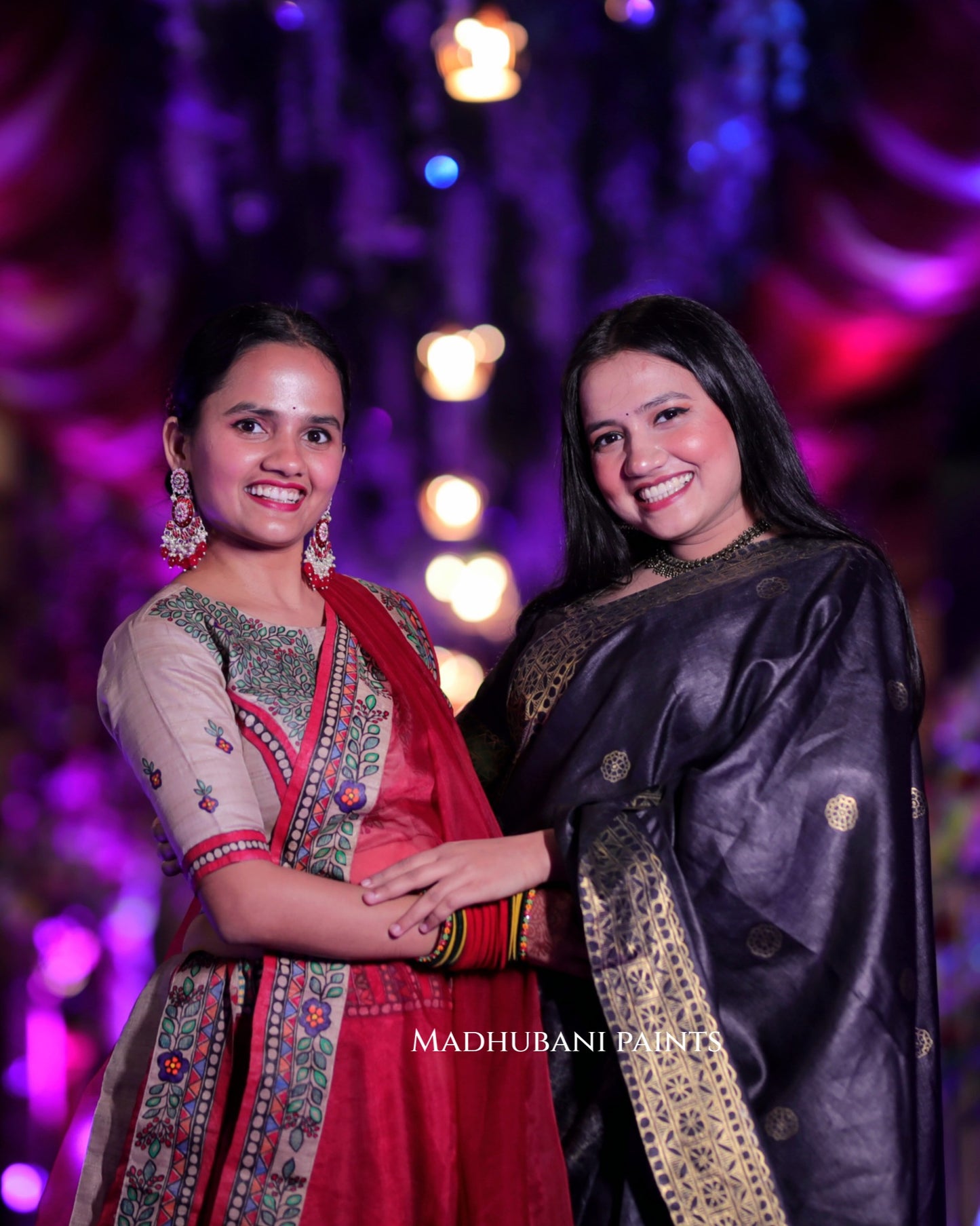 LAALIMA SANGEET Hand-painted Madhubani Lehnga