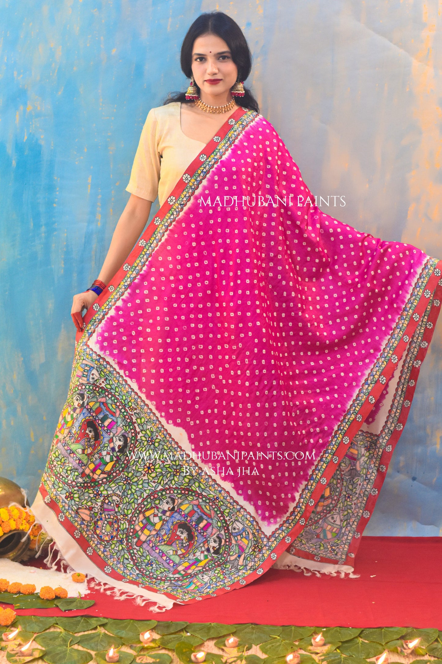 Gulabi Doli Ka Haar Bandhini Dupatta