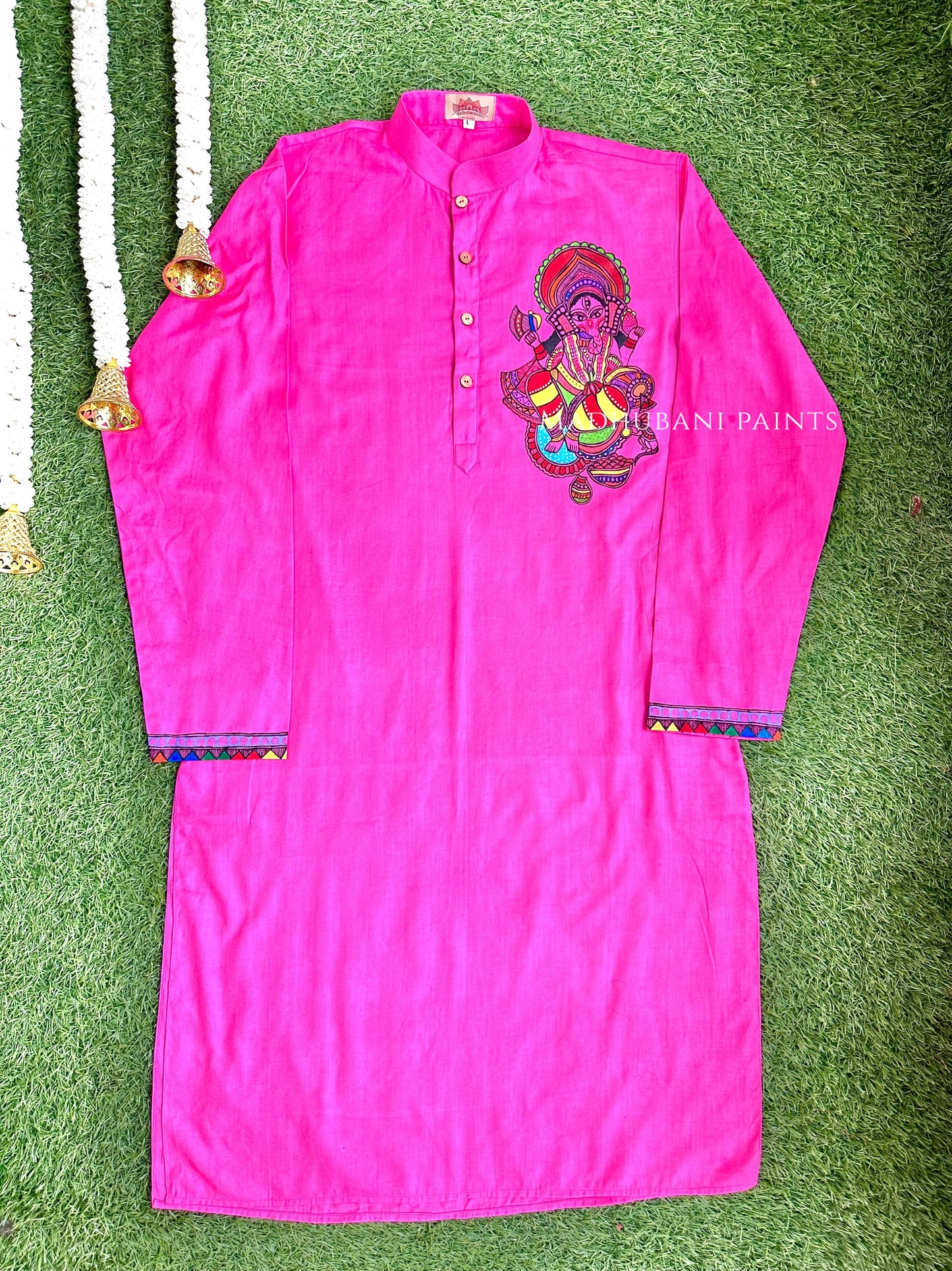 PADMANABHA SAHODARI Hand-painted Handloom Men's Cotton Kurta