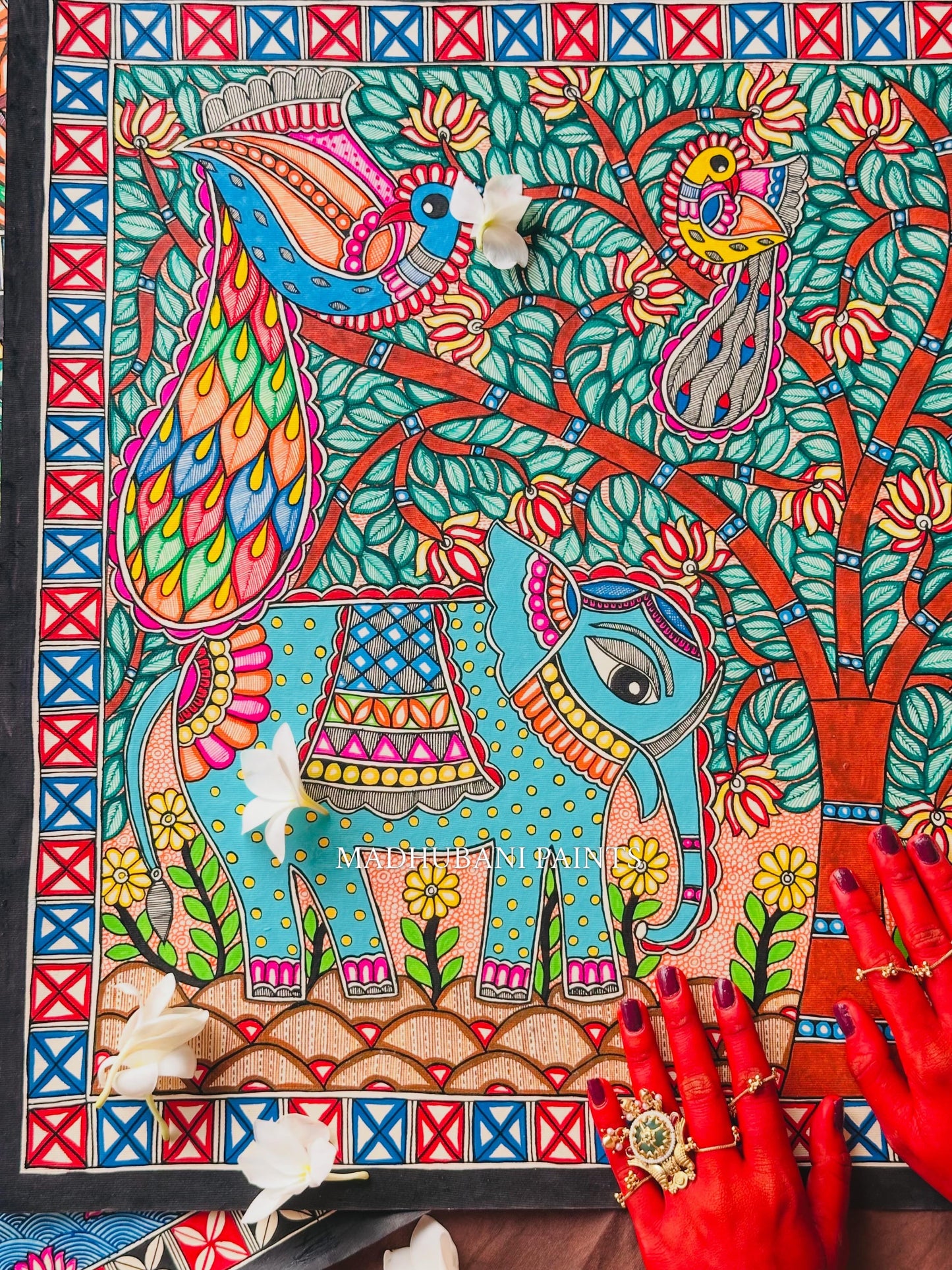 The Mithila Elephant Wall Hanging