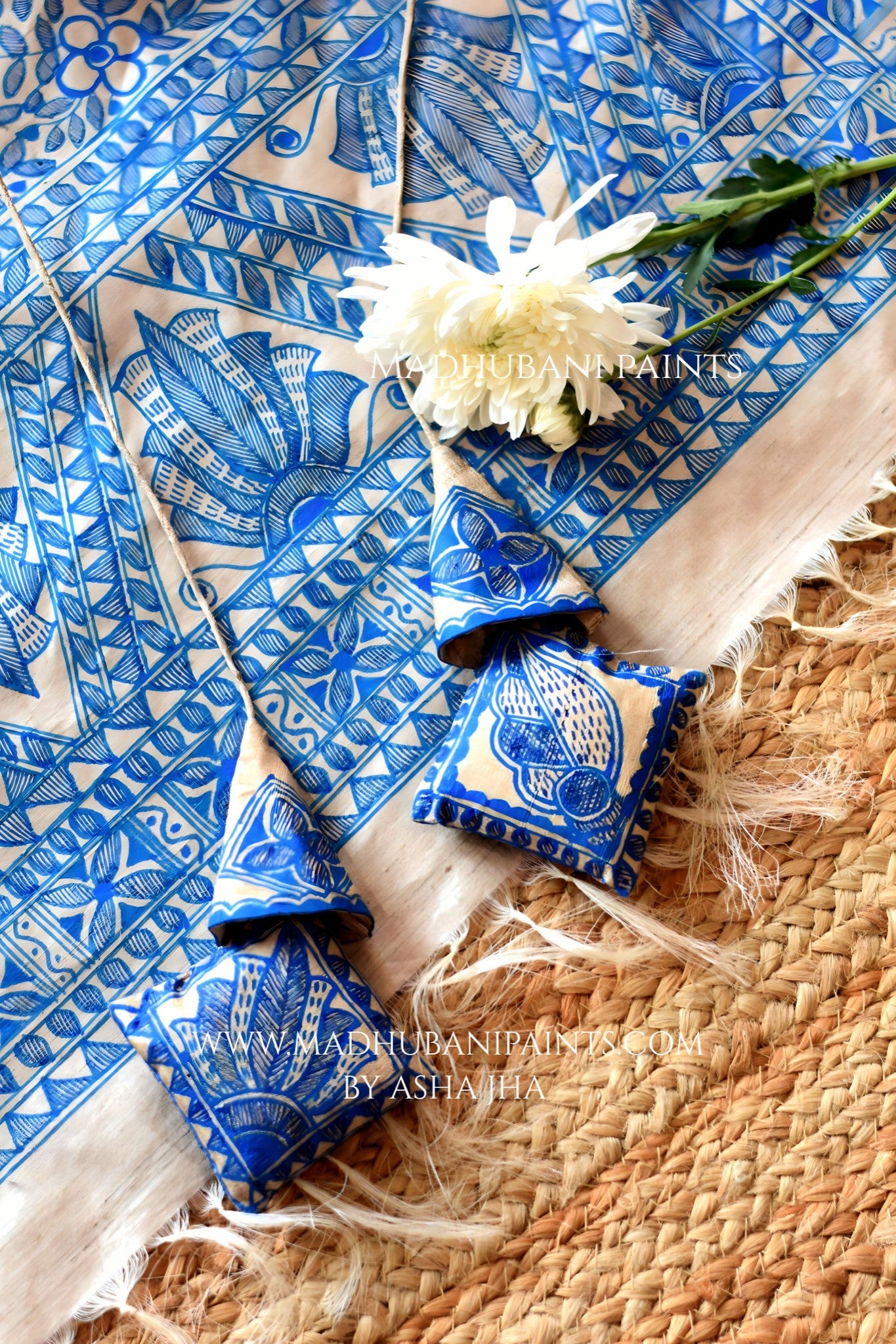 KAMAL LEELA Hand-painted Madhubani Tussar Silk Saree