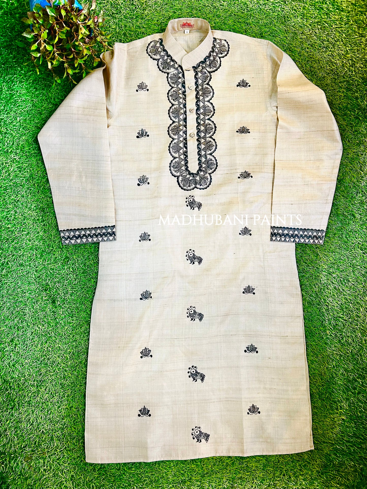 PANKHI Handpainted Madhubani Georgette Family Set