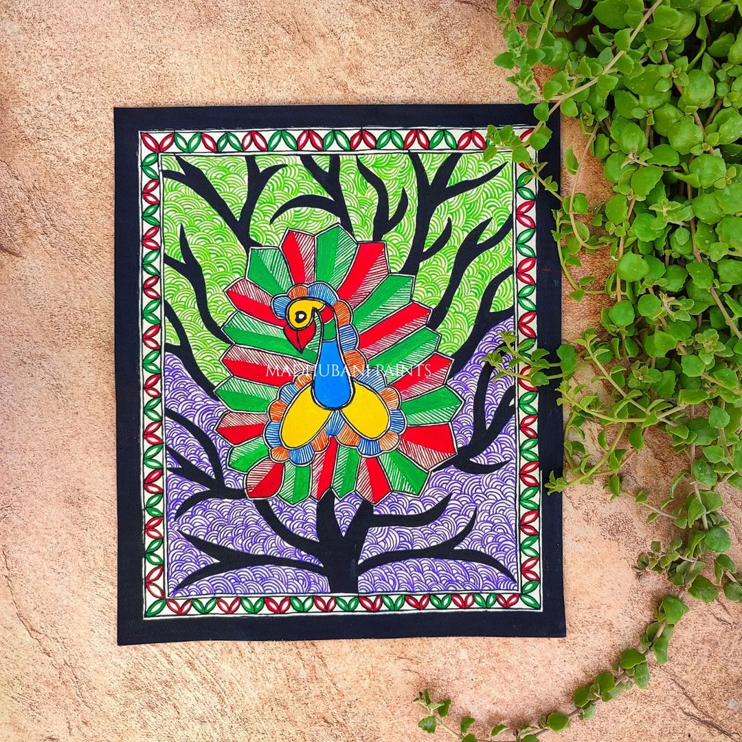 Peahen On Tree Wall Hanging