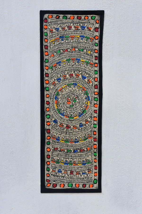 Detailed Godhna Madhubani Wall Hanging