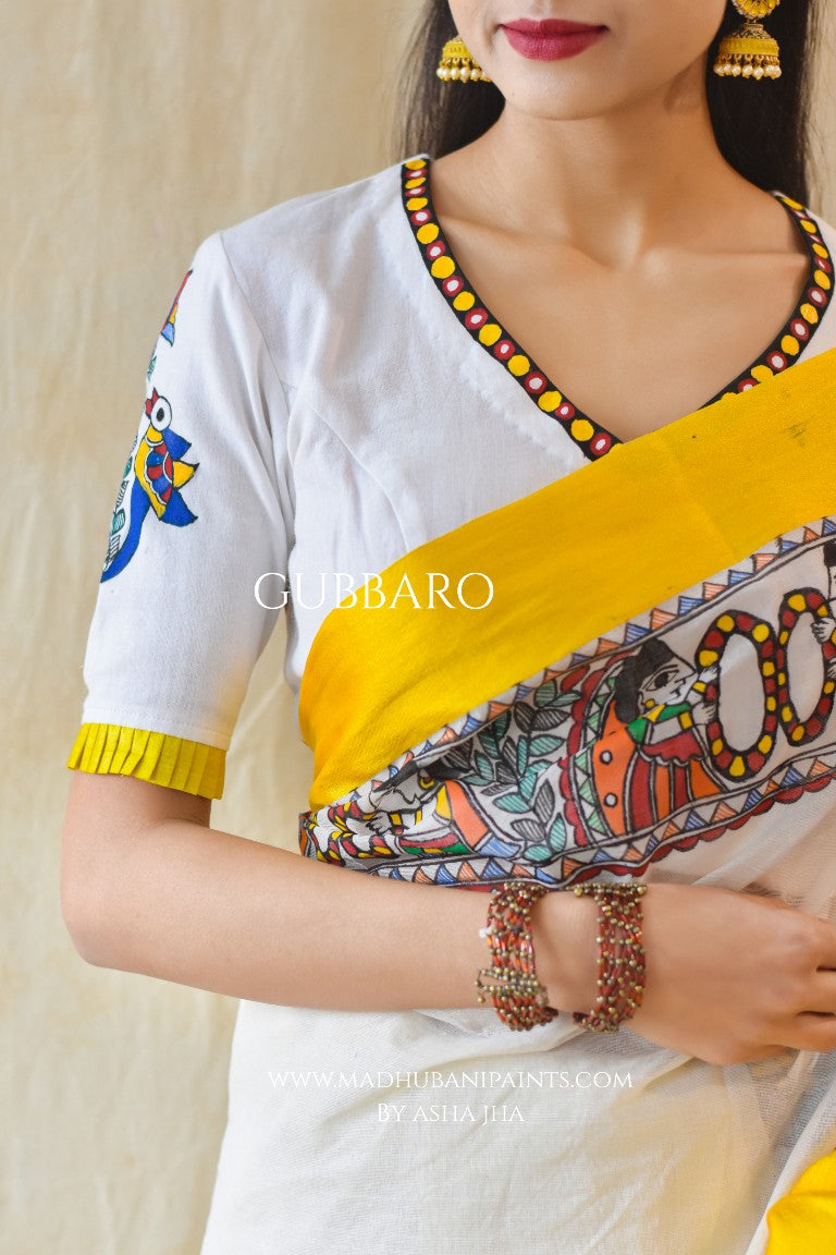 'UTSAV' Handpainted Madhubani Cotton Blouse