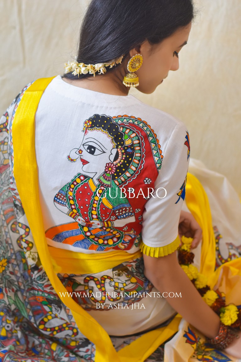 'UTSAV' Handpainted Madhubani Cotton Blouse