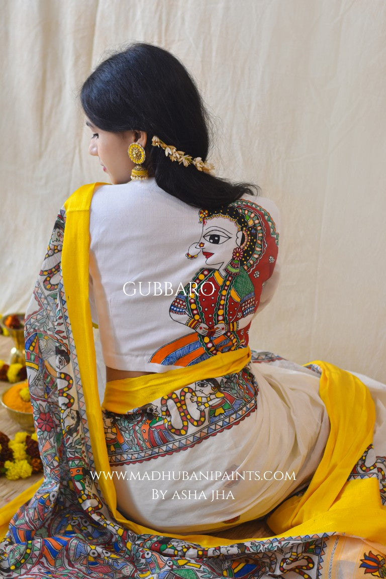 'UTSAV' Handpainted Madhubani Cotton Blouse