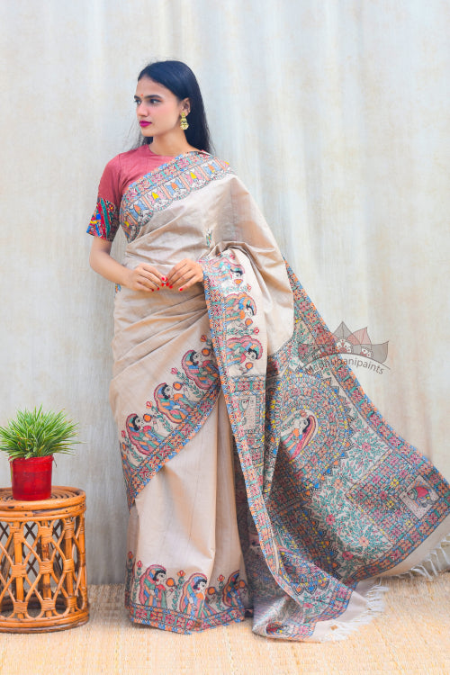 'MITHILA LEELA' Tussar Silk Saree