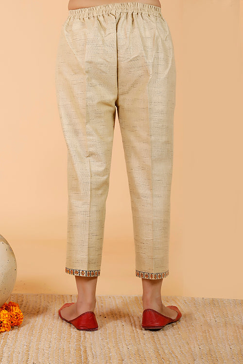 'Mayur' Handpainted Madhubani Pleated Dress Cotton Pant