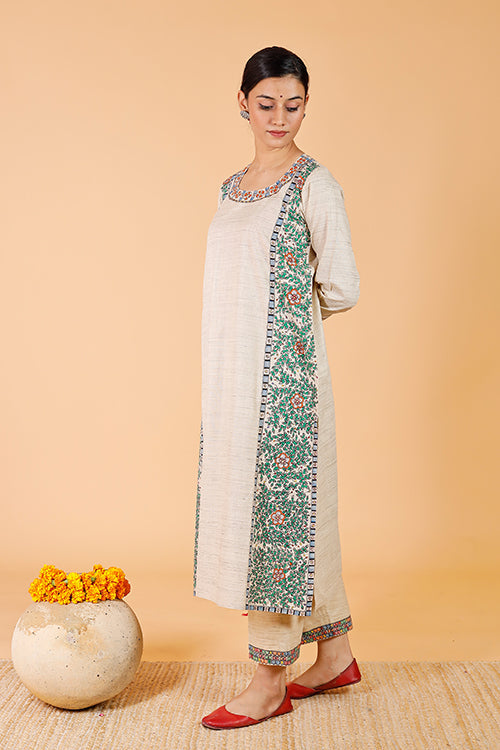 'Mithila Baag' Handpainted Madhubani cotton Kurta