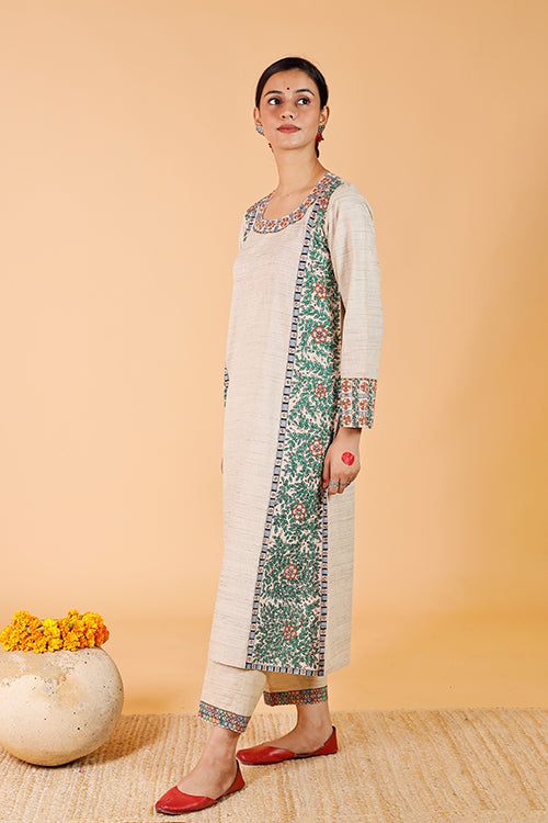 'Mithila Baag' Handpainted Madhubani cotton Kurta