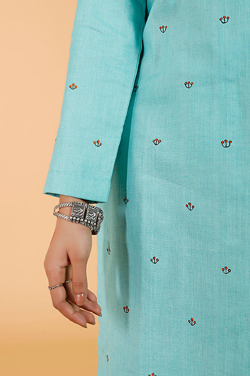 'Pushpam Priye' Handpainted Madhubani Cotton Kurta