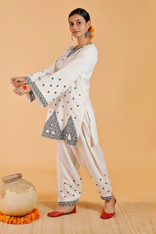 'Videha Maithil' Handpainted Madhubani Cotton Kurta
