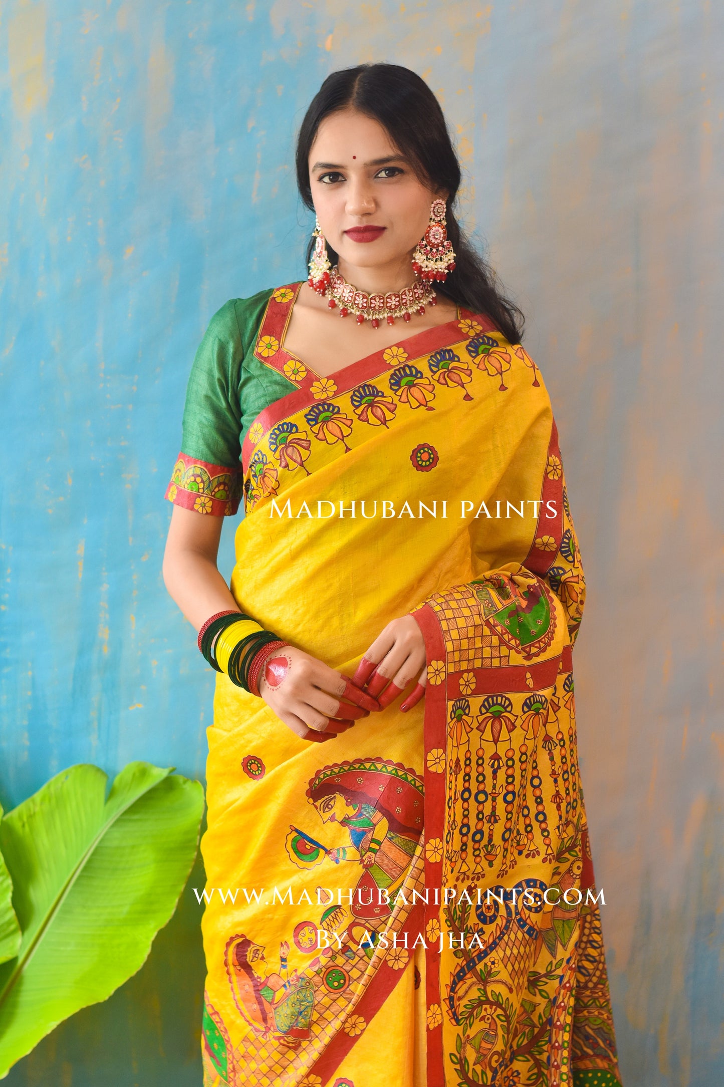 KUMARI BHOJAN Hand-painted Tussar Silk Saree