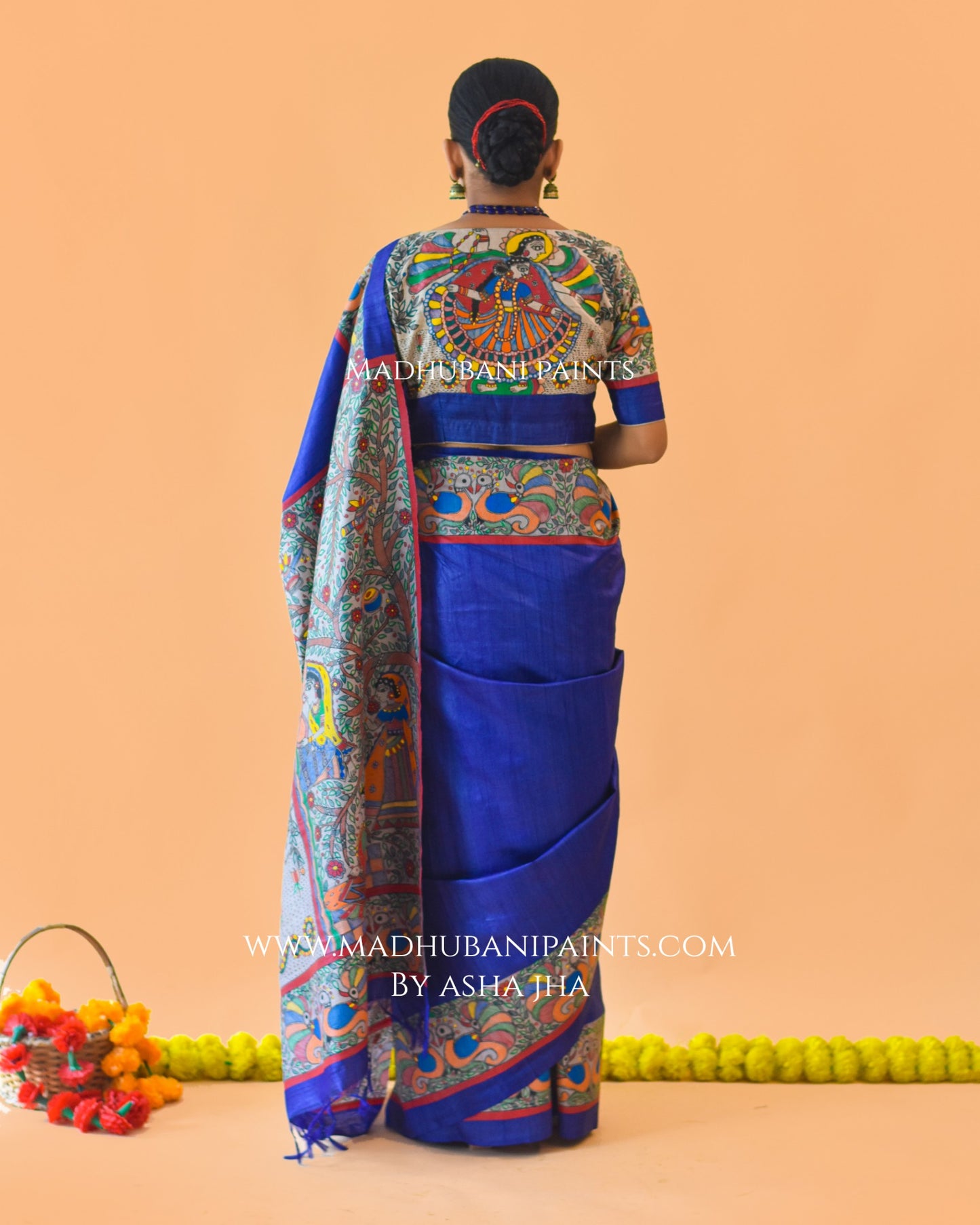 'MANMOHANA' Tussar Silk Saree Blouse Set