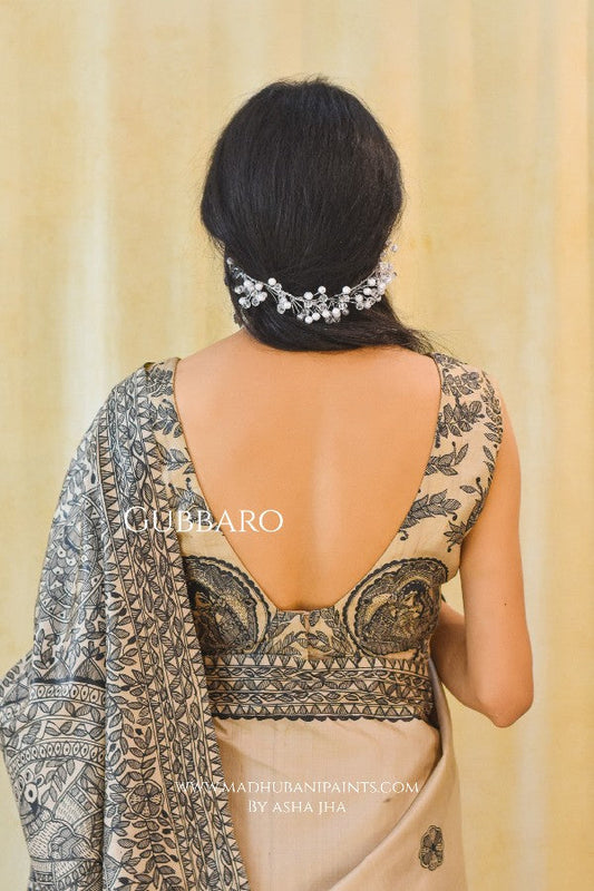 MAYUR MANDALI Handpainted Madhubani Blouse