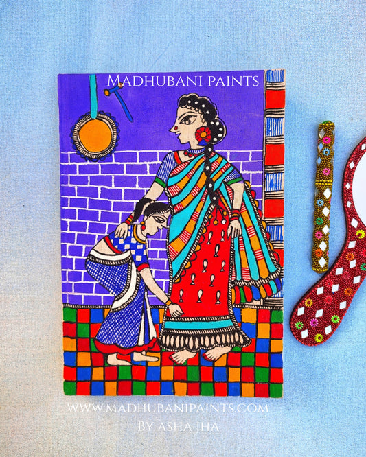 Teacher- Student Love Hand-painted Madhubani Diary