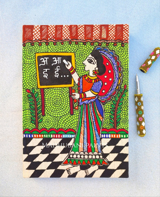 School Ki Kahani Hand-painted Madhubani Diary