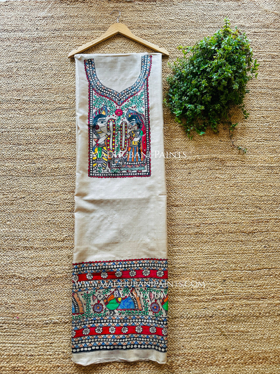 Multicolor - Handcrafted Patchwork Cotton Unstitched Kurta Material (2.6M) 37