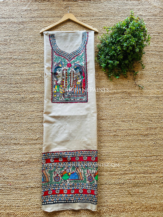 Sita Swaymabar Tussar Silk Unstitched Kurta