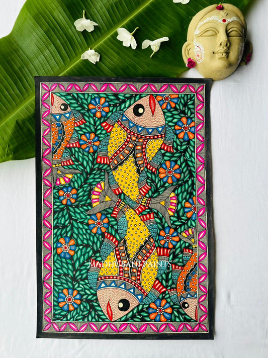 Auspicious Madhubani Fish for Home Decor