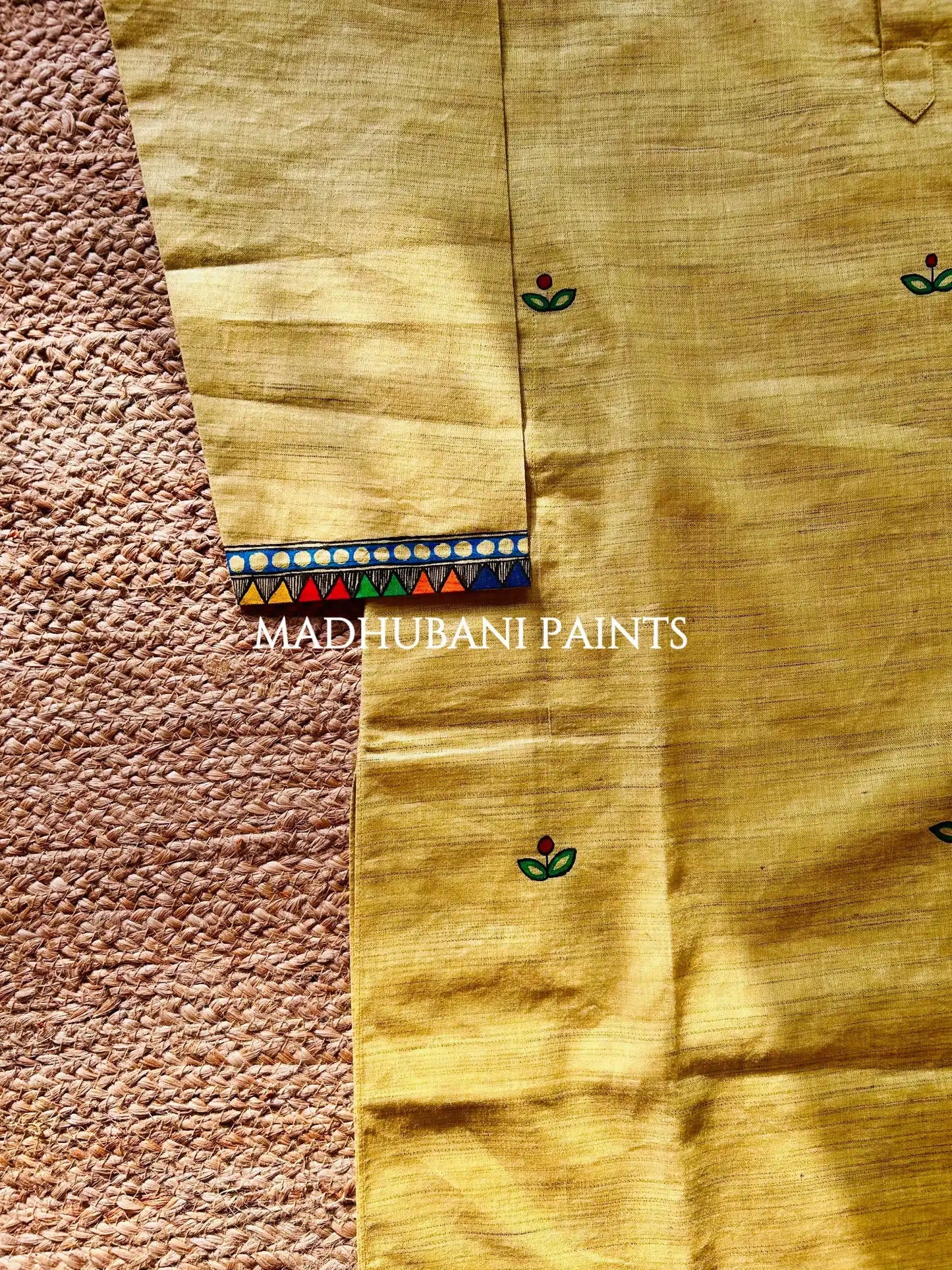 Ganesha Hand-painted Handloom Men's Cotton Kurta