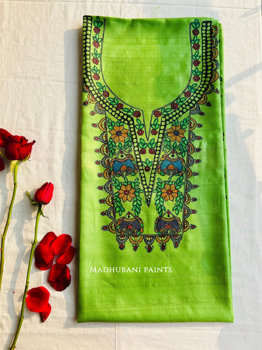 Vasant Vatika Tussar Silk Unstitched Kurta