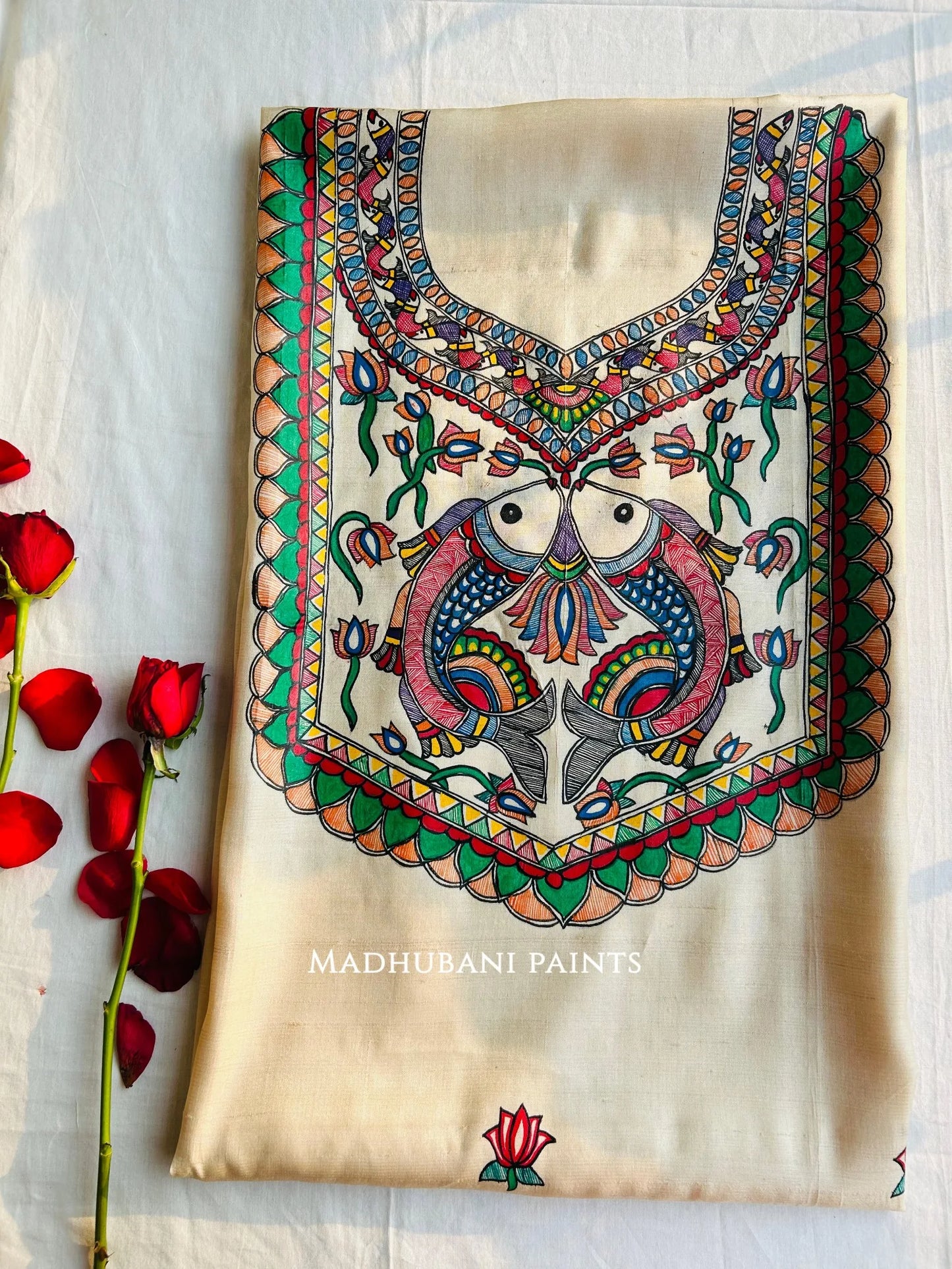 Jal Pari Tussar Silk Unstitched Kurta