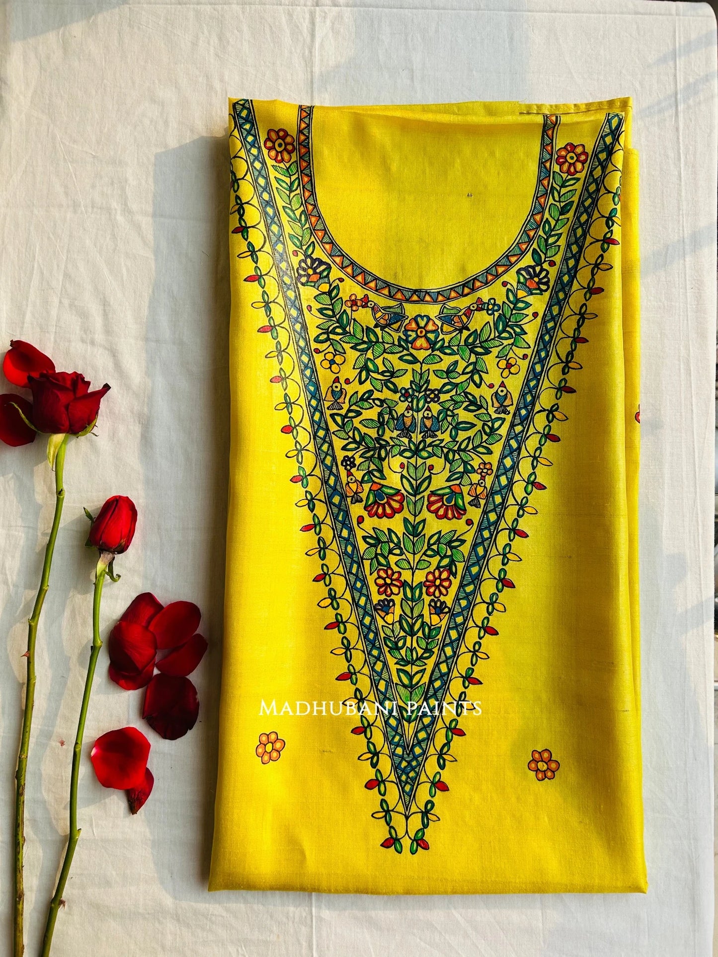 Vasudha Tussar Silk Unstitched Kurta