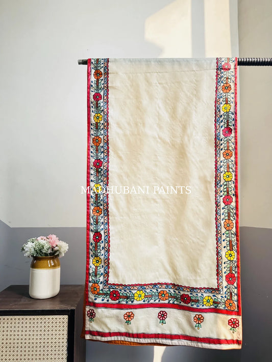 Bageecha Hand-painted Tussar Silk Stole