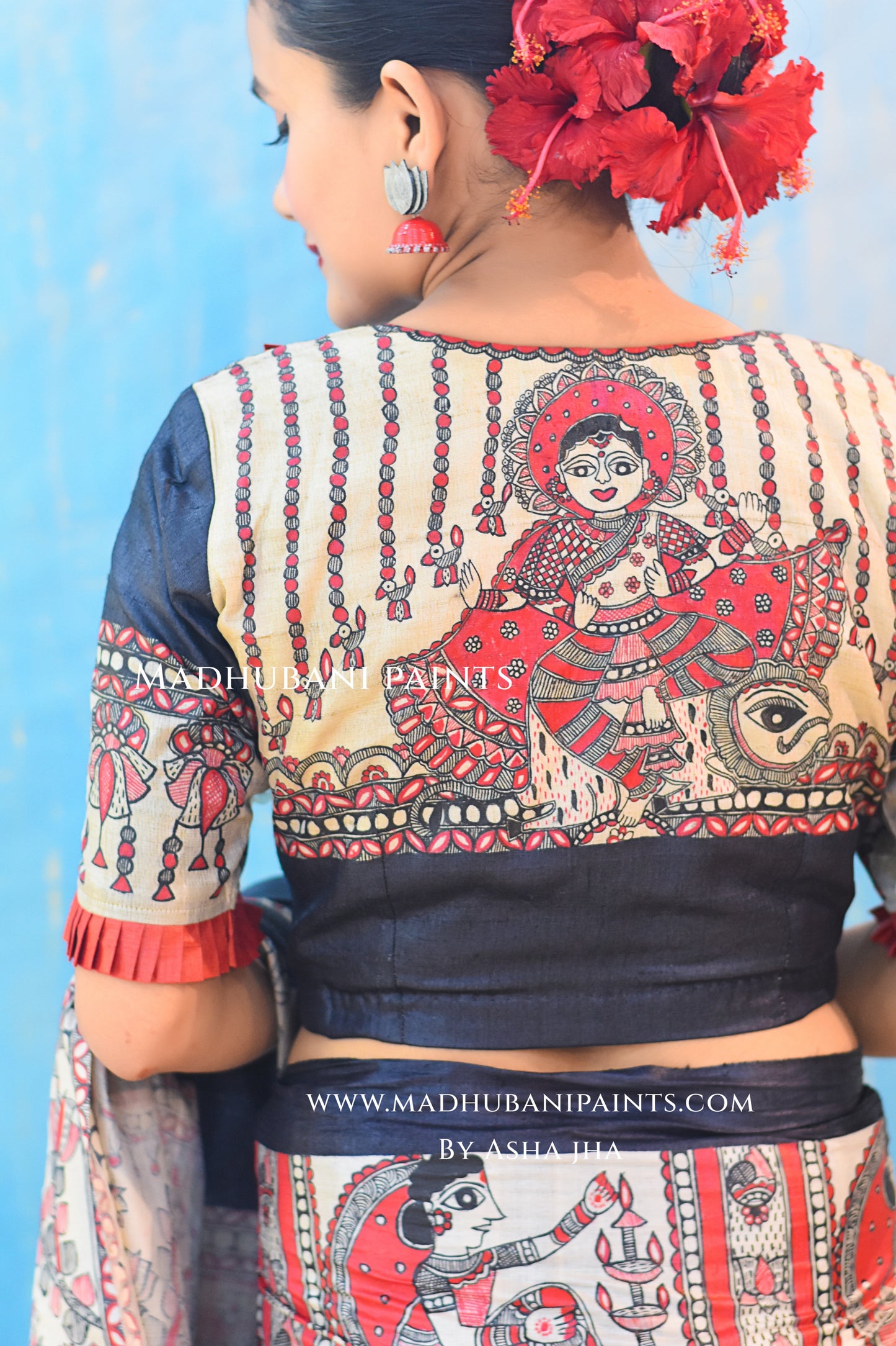 SHAMBHAVI Hand-painted Tussar Silk Blouse
