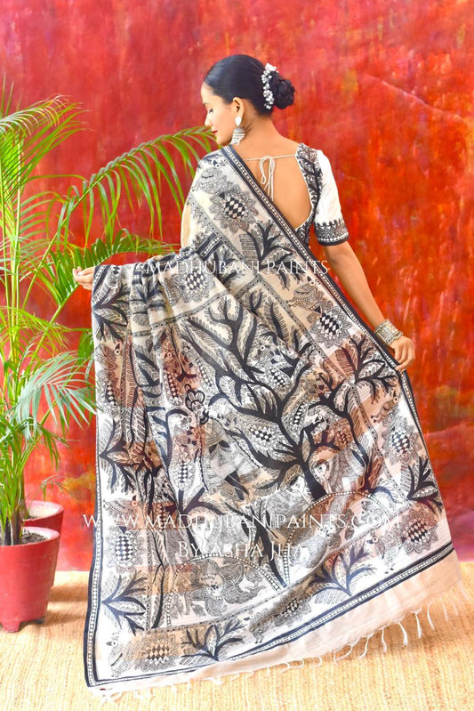 'MANMOHANA KRISHNA' Chanderi Saree