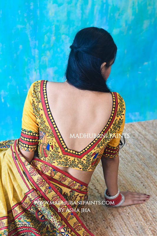 ANANYA Handpainted Madhubani Chanderi Blouse