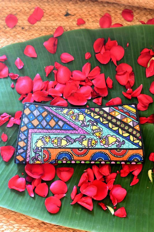 Owl Madhubani Clutch