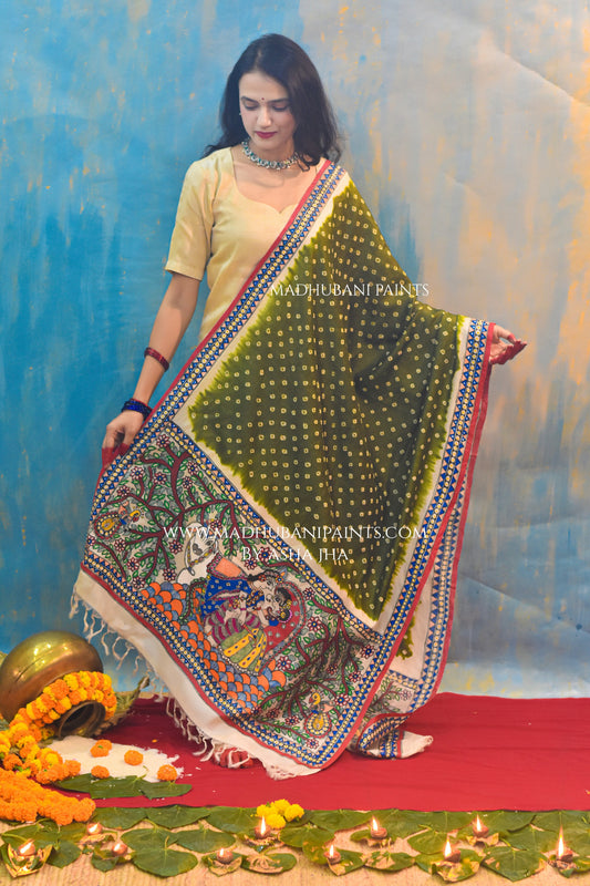 Hariyali Radha Raman Dupatta