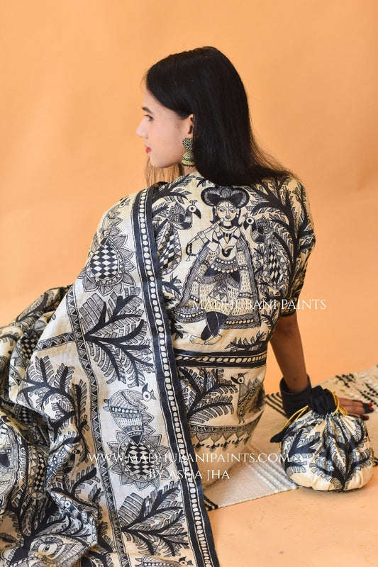 'MANMOHANA KRISHNA' Tussar Silk Blouse