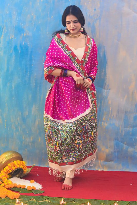 Gulabi Doli Ka Haar Bandhini Dupatta