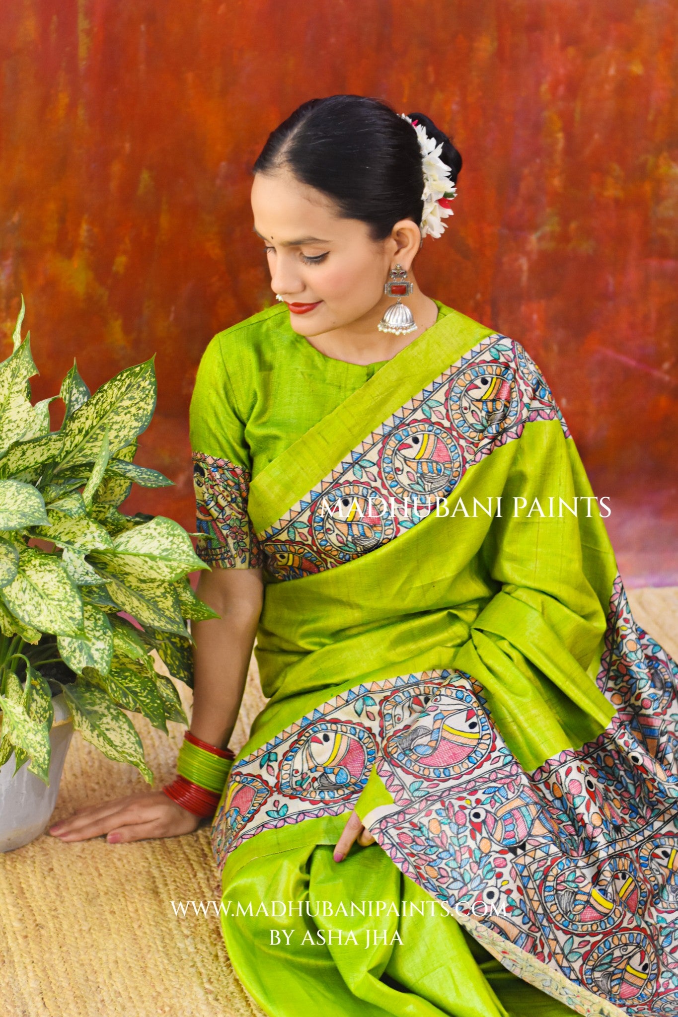 HARIYALI DOLI KA HAAR Tussar Silk Saree Blouse Set