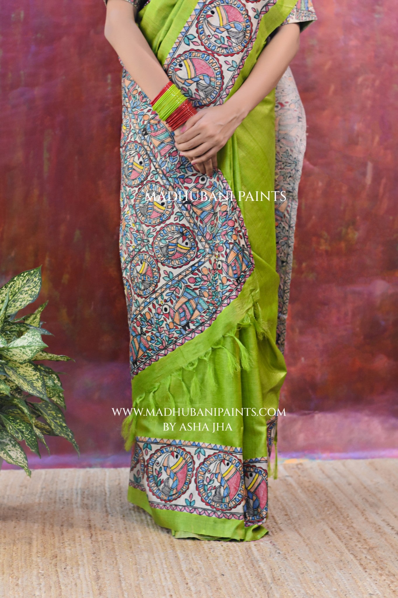 HARIYALI DOLI KA HAAR Tussar Silk Saree Blouse Set