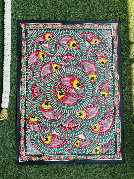 Matsya Manjari Mithila Wall Hanging