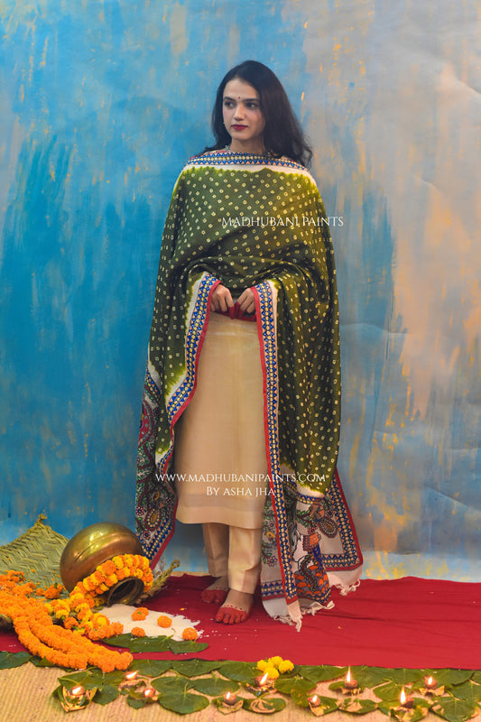 Hariyali Radha Raman Dupatta